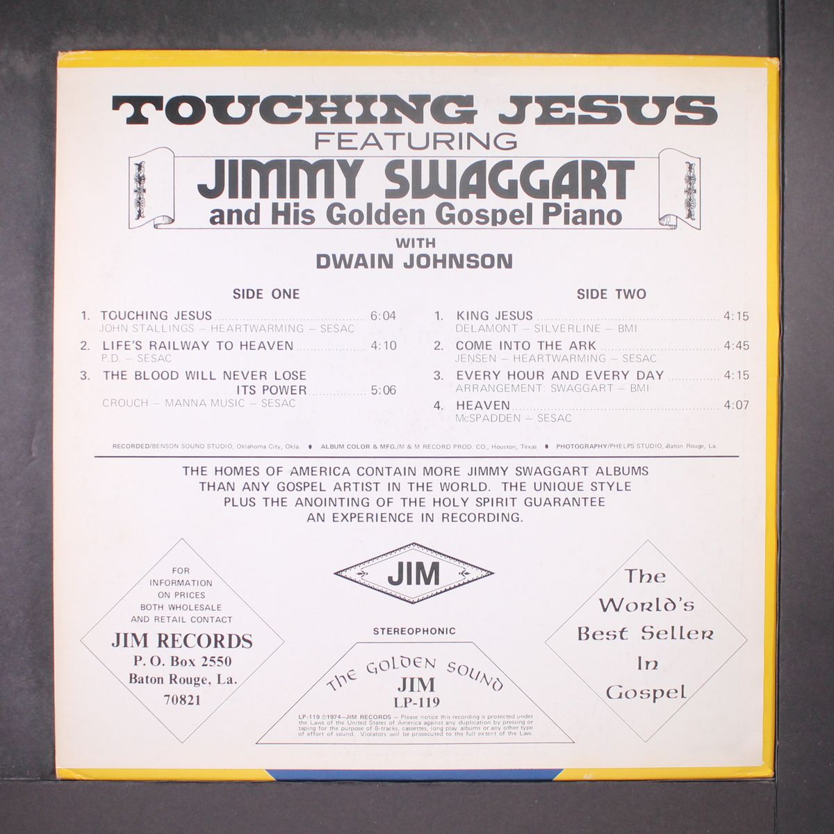 touching jesus by JIMMY SWAGGART