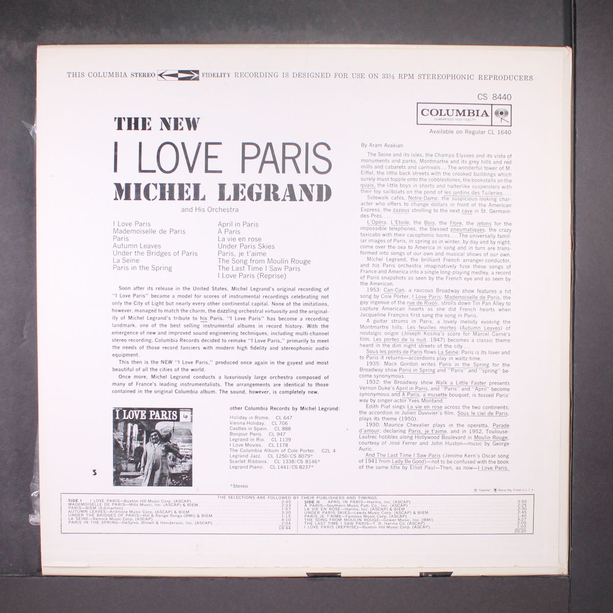 the new i love paris by MICHEL LEGRAND