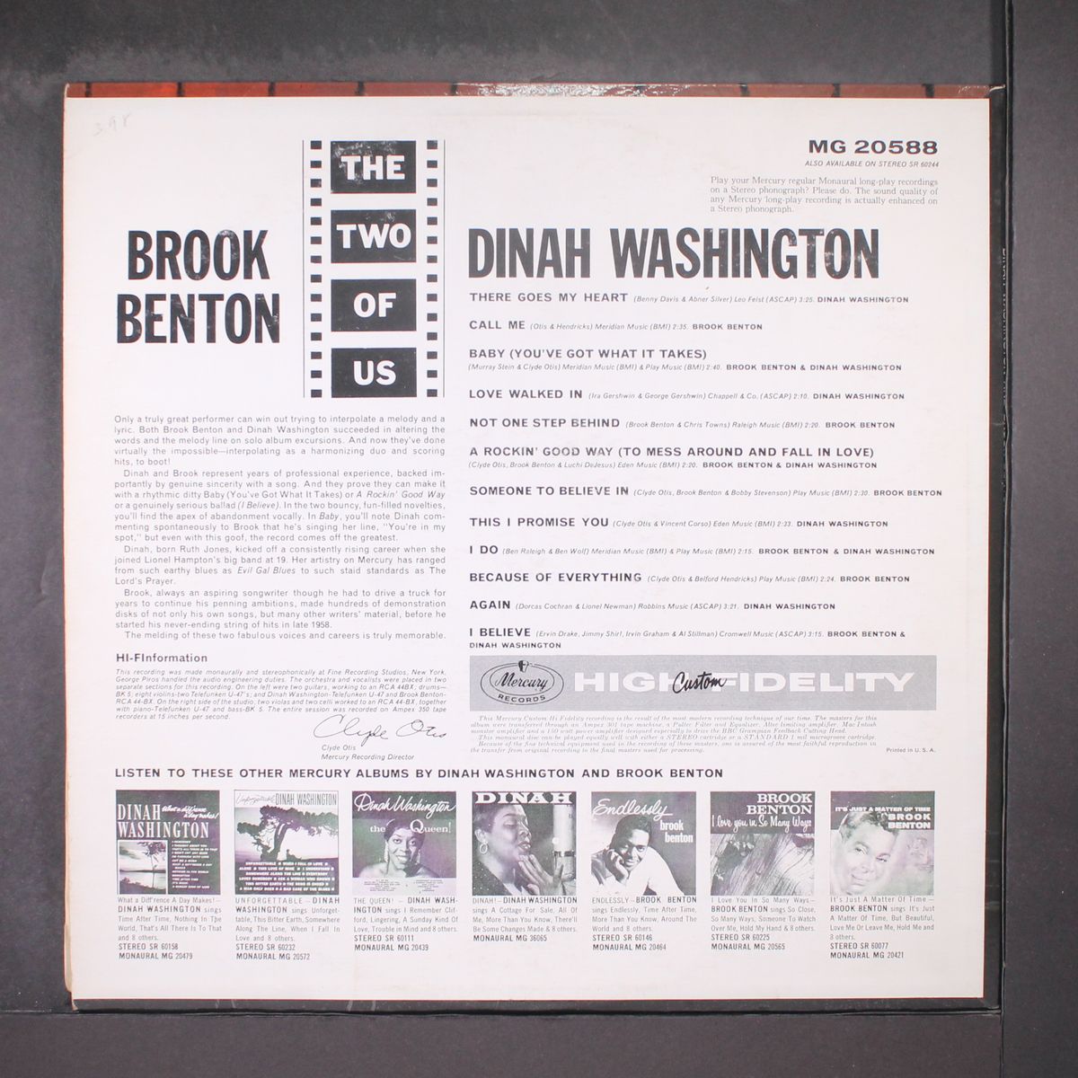 the two of us by DINAH WASHINGTON & BROOK BENTON