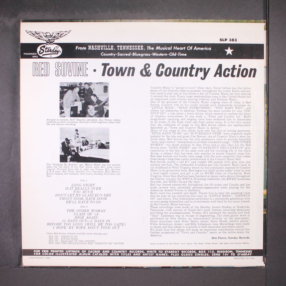 town and country action by RED SOVINE