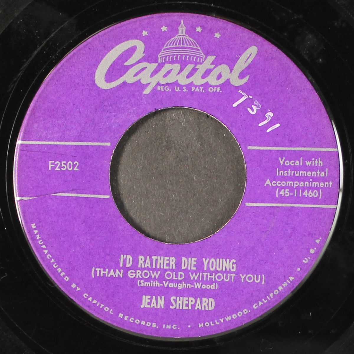 a dear john letter / i'd rather die young by JEAN SHEPARD