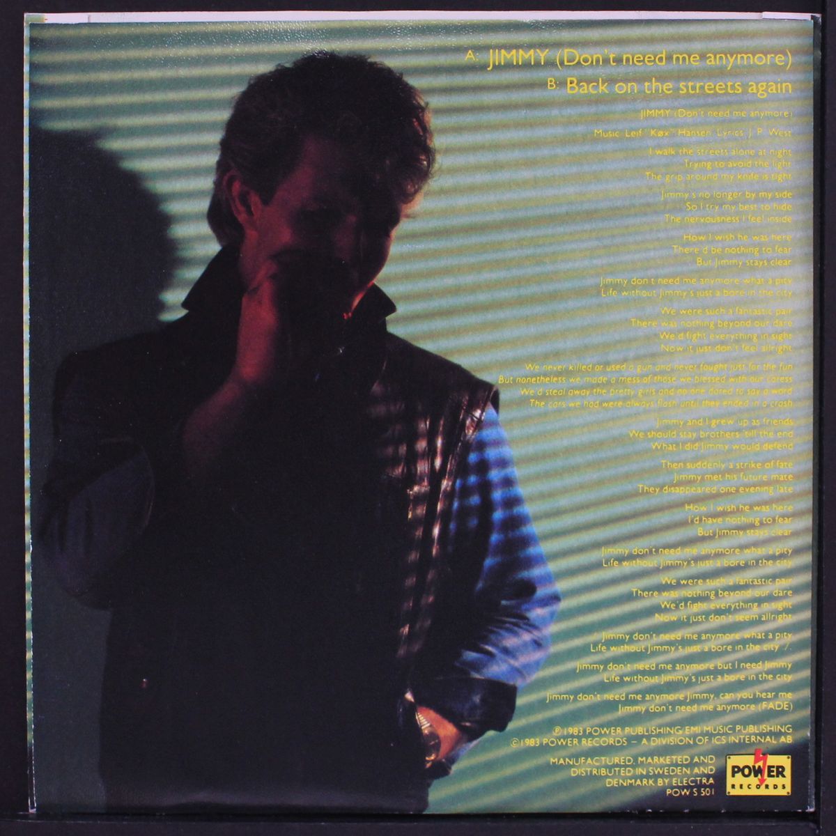 jimmy / back on the streets again by J.P. WEST