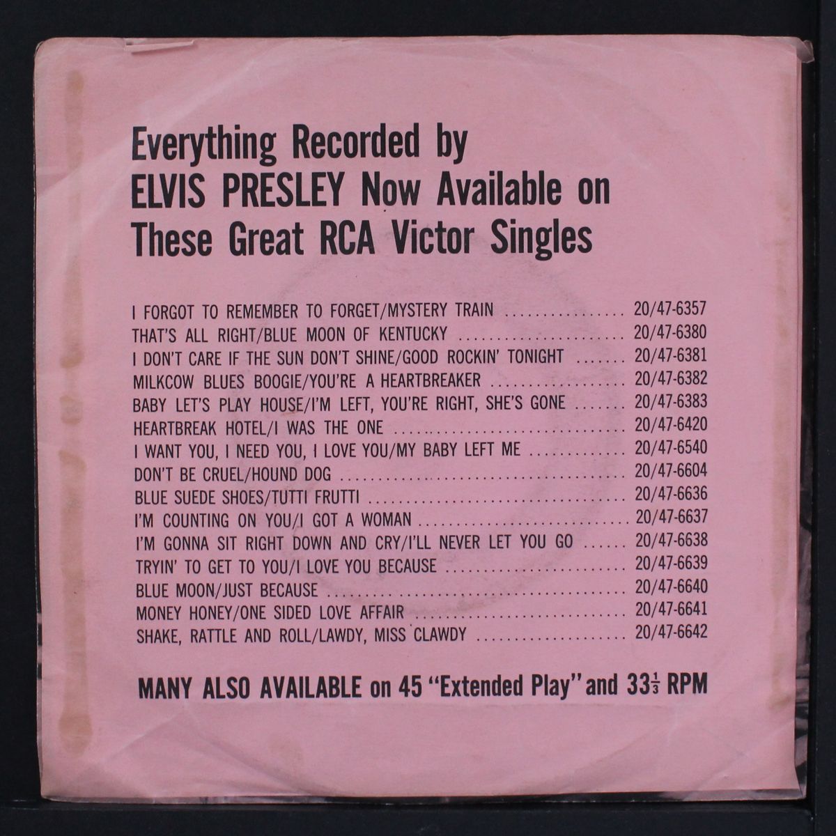 love me tender / anyway you want me by ELVIS PRESLEY