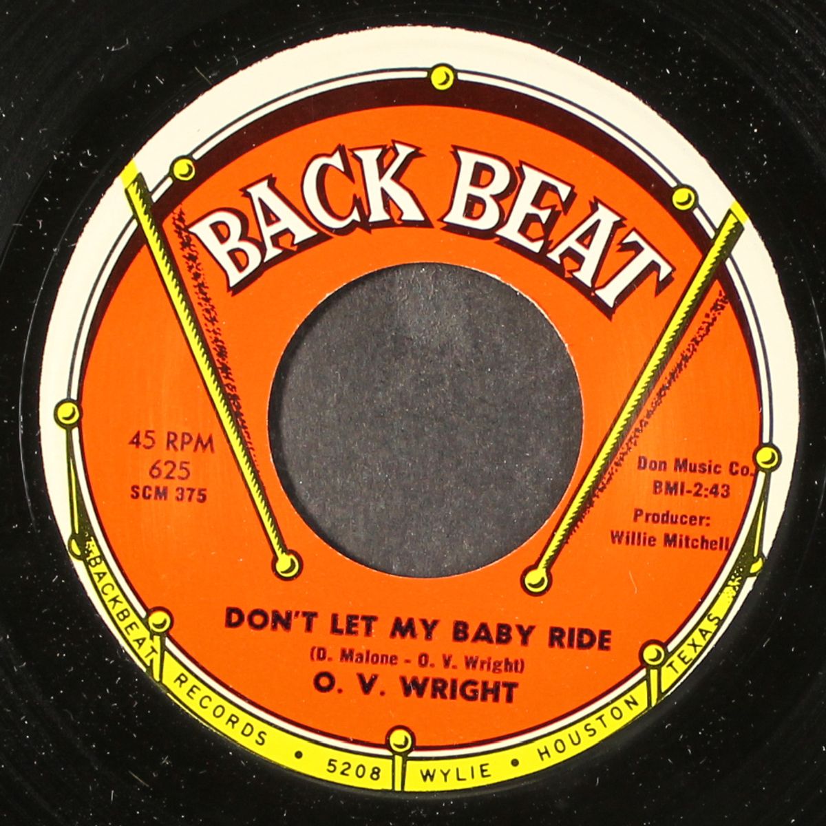 don't let my baby ride / he made woman for man by O.V. WRIGHT