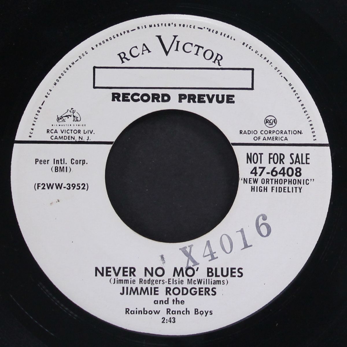 daddy and home / never no mo' blues by JIMMIE RODGERS