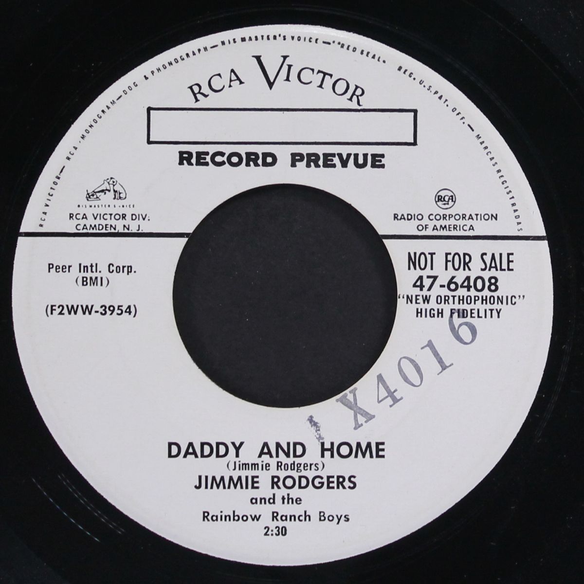 daddy and home / never no mo' blues by JIMMIE RODGERS