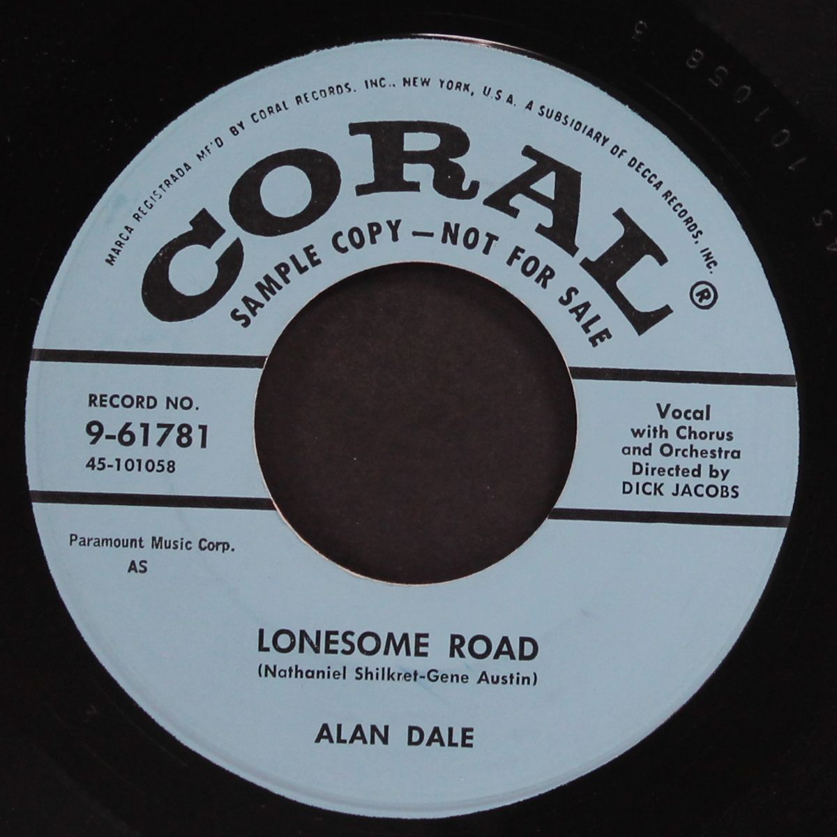the girl can't help it / lonesome road by ALAN DALE