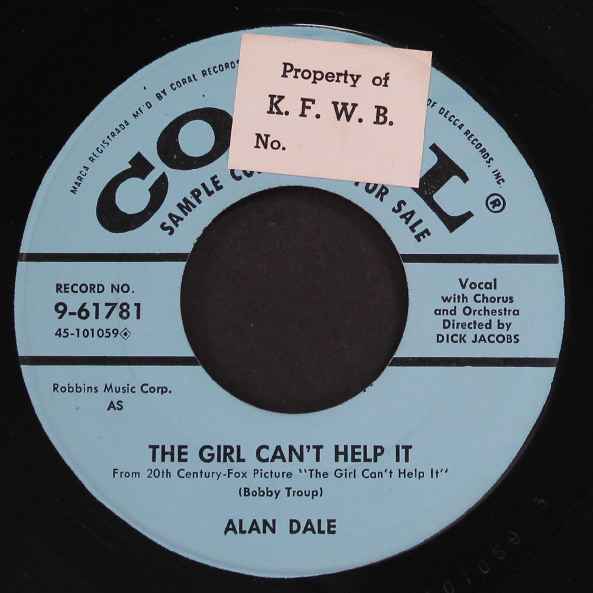 the girl can't help it / lonesome road by ALAN DALE