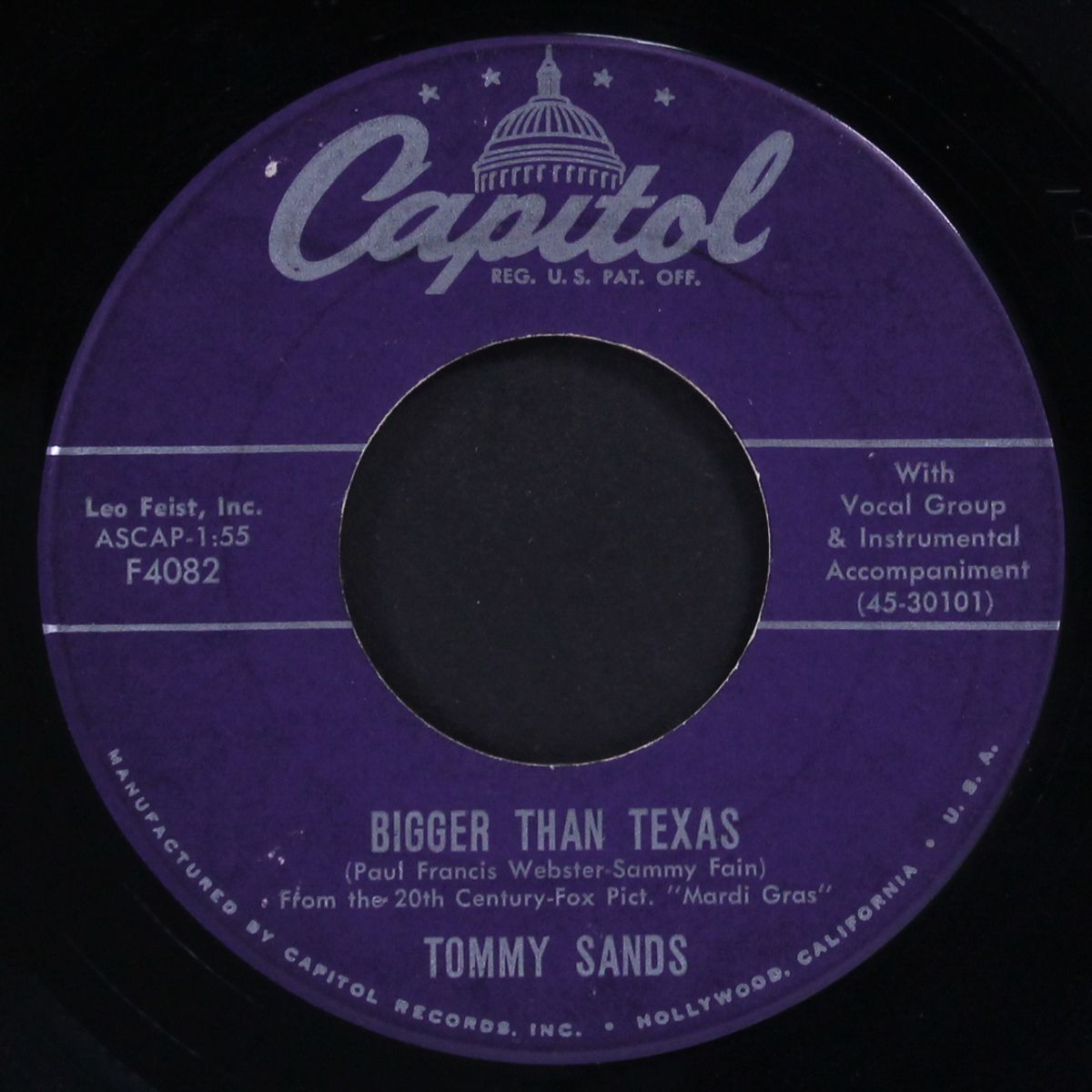 the worryin' kind / bigger than texas by TOMMY SANDS