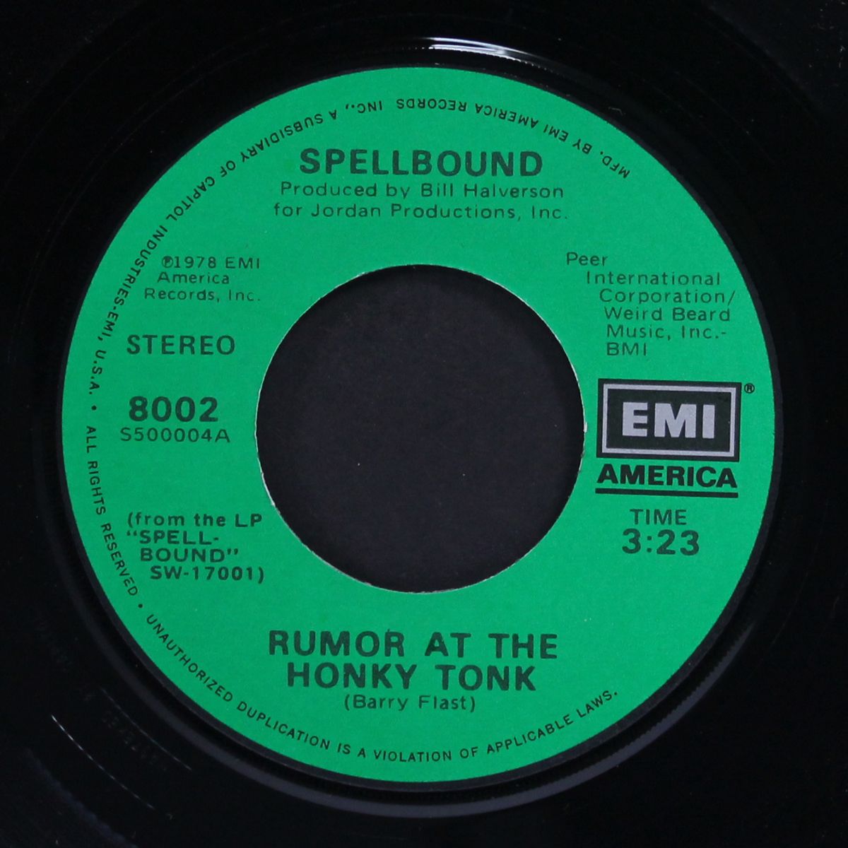 rumor at the honky tonk / a taste of the devil by SPELLBOUND