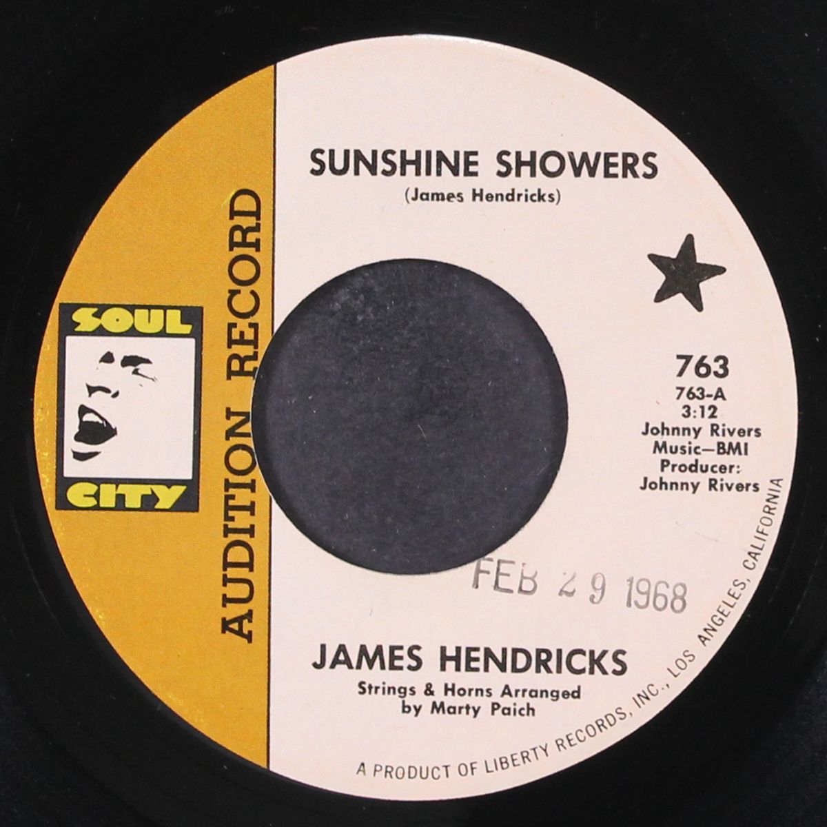 sunshine showers / i think of you by JAMES HENDRICKS