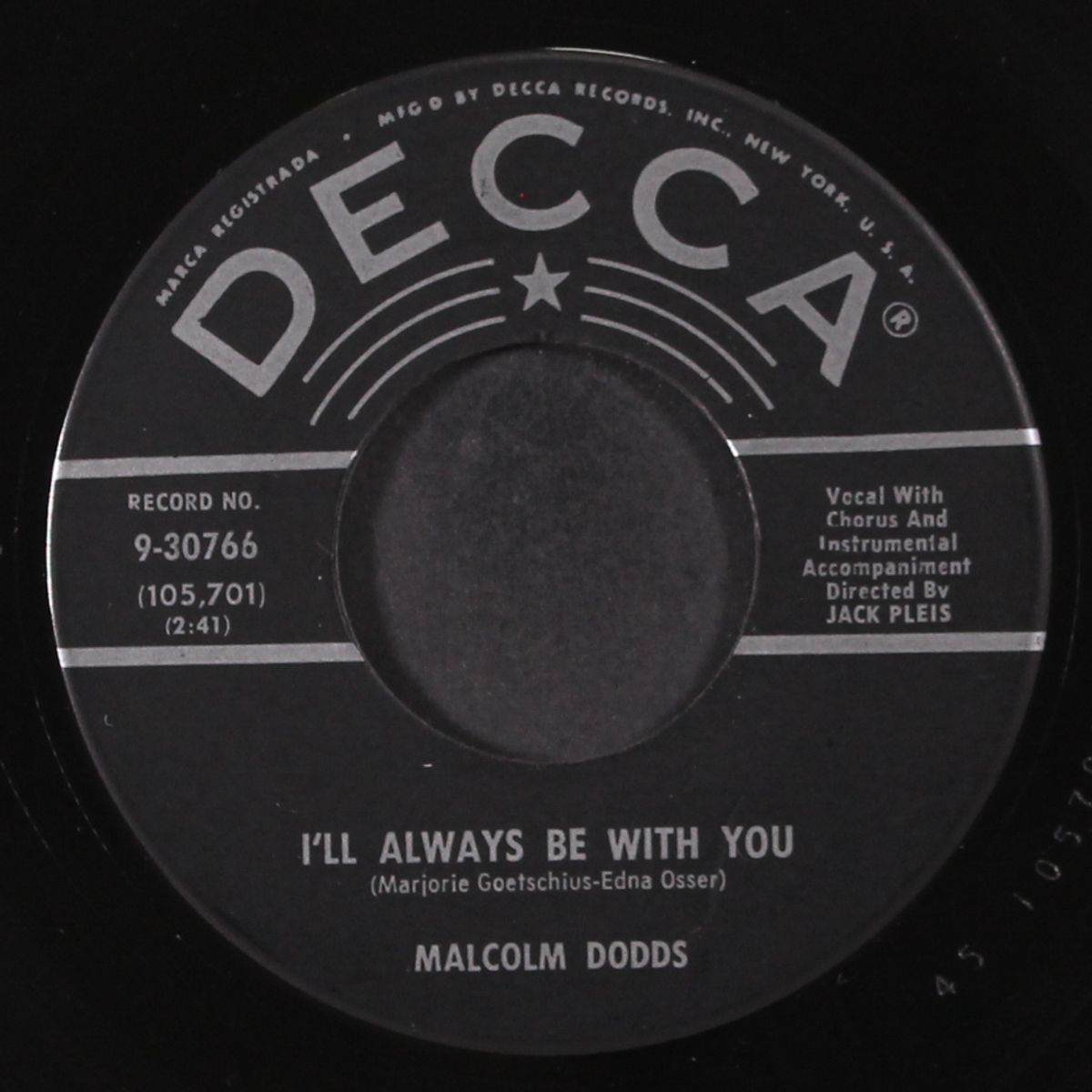 this is real / i'll always be with you by MALCOM DODDS