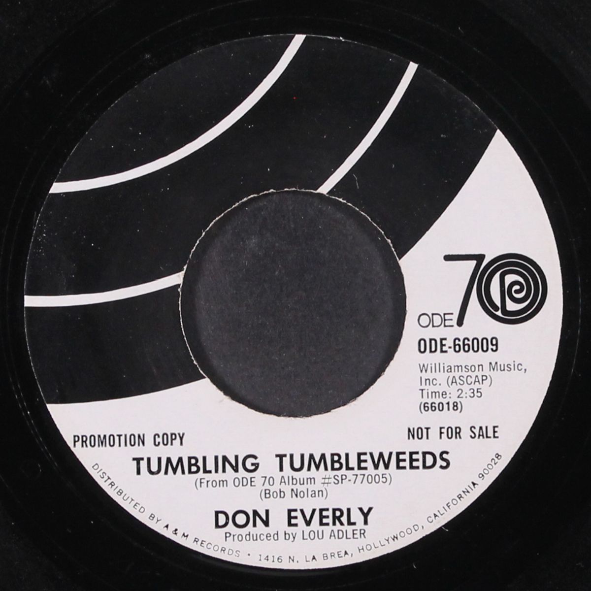 only me / tumbling tumbleweeds by DON EVERLY