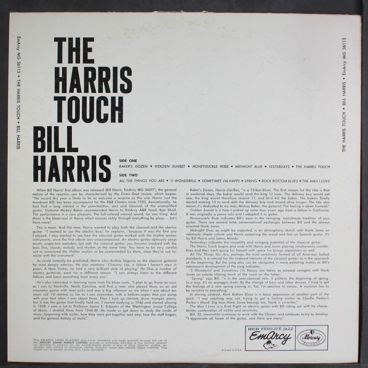 the harris touch by BILL HARRIS
