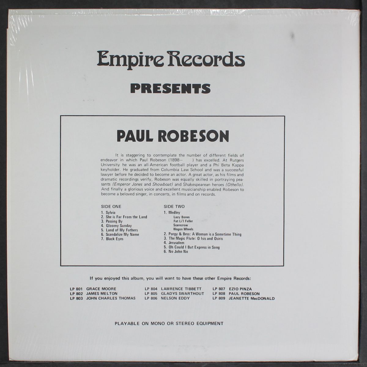 empire records present by PAUL ROBESON