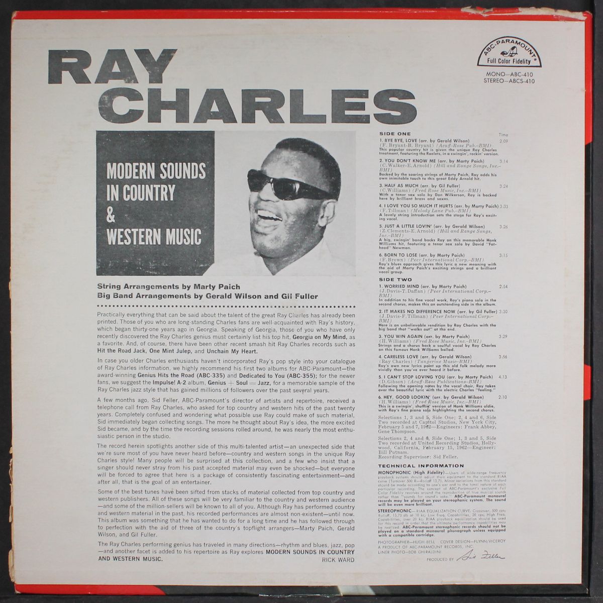 modern sounds in country and western music by RAY CHARLES