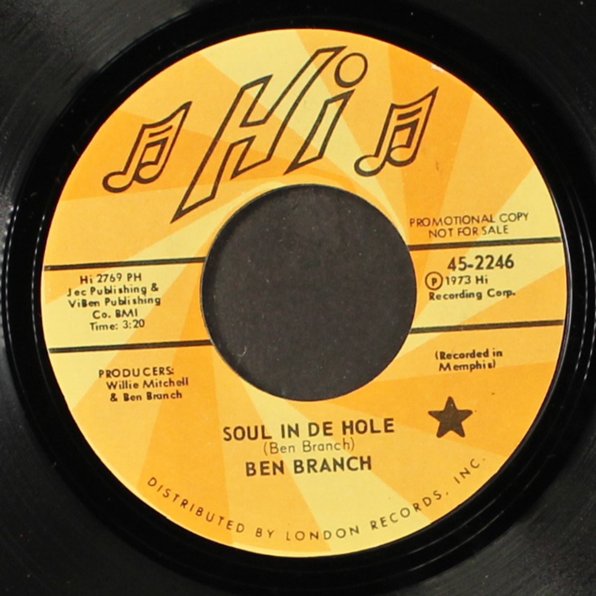 soul in de hole by BEN BRANCH