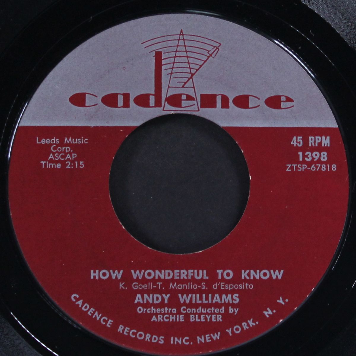 the bilbao song / how wonderful to know by ANDY WILLIAMS