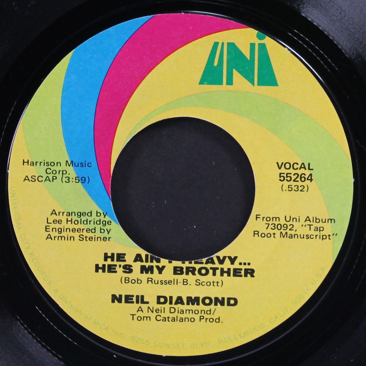 he ain't heavy...he's my brother / free life by NEIL DIAMOND