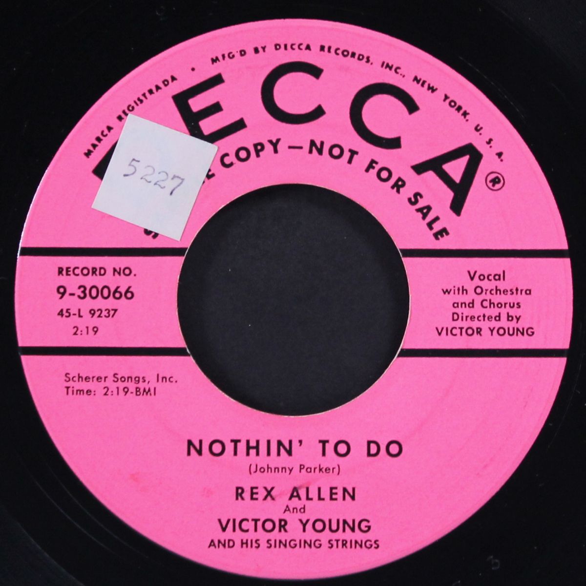 nothin' to do / the trail of the lonesome pine by REX ALLEN