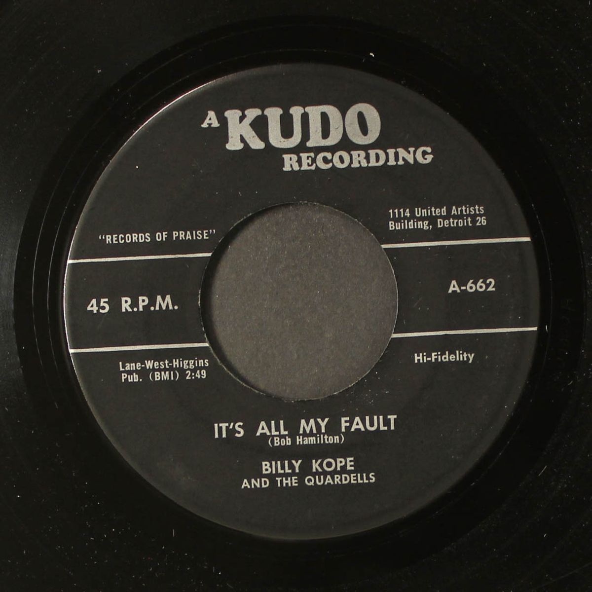 it's all my fault / lula by BILLY KOPE & QUARDELLS