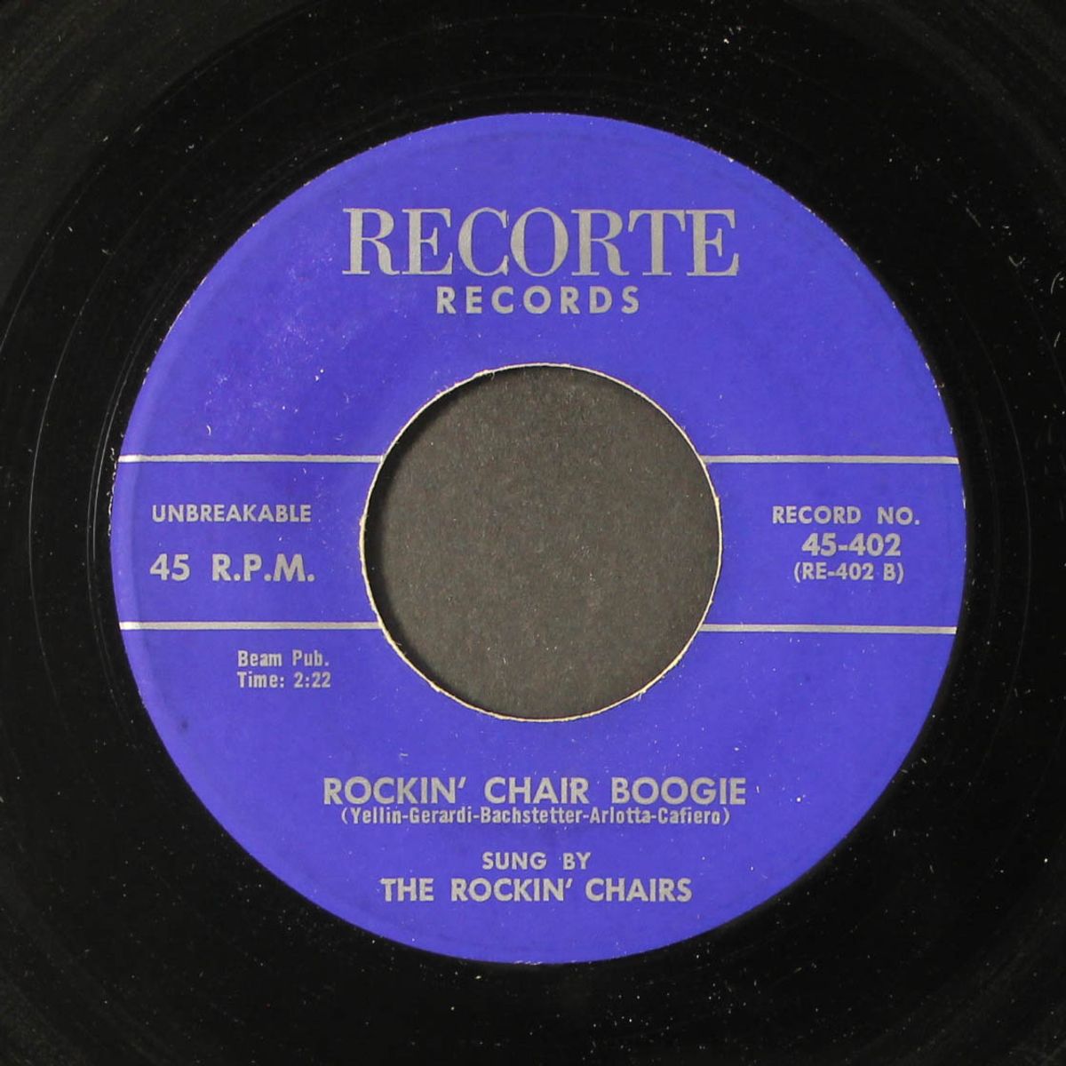 rockin' chair boogie / a kiss is a kiss by ROCKIN' CHAIRS