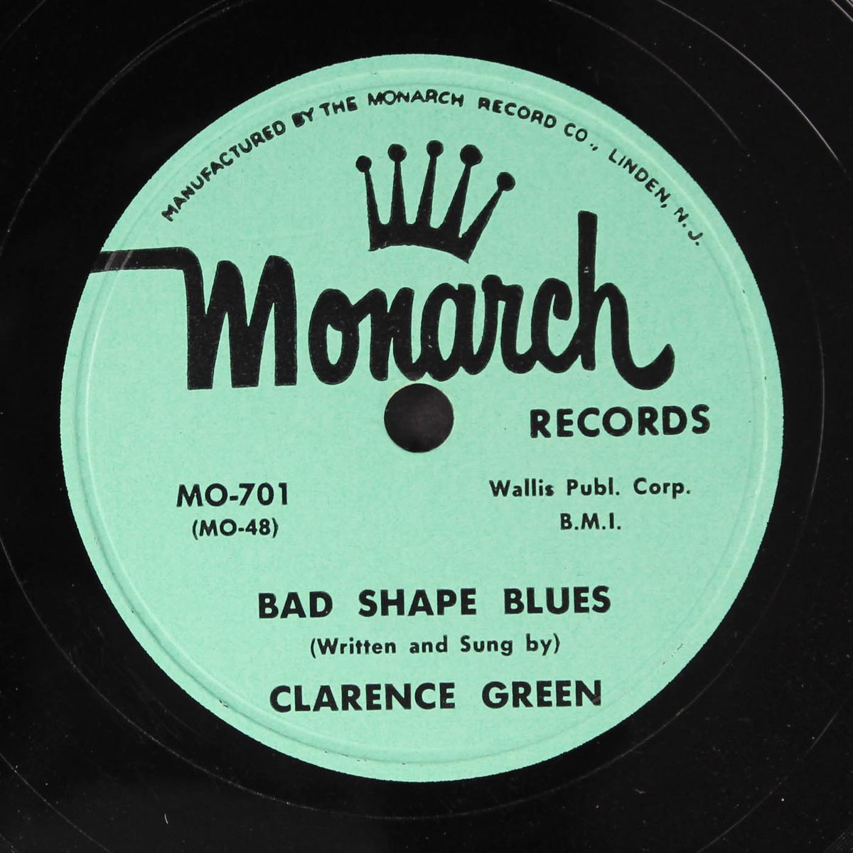 bad shape blues / so mean by CLARENCE GREEN