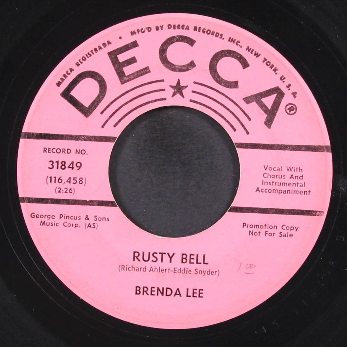 rusty bells / if you don't by BRENDA LEE