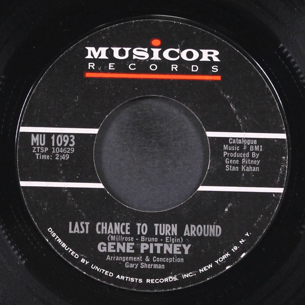 last chance to turn around / save your love by GENE PITNEY