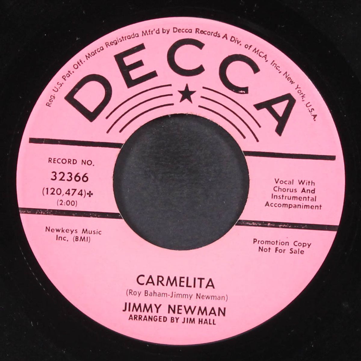 born to love you / carmelita by JIMMY NEWMAN
