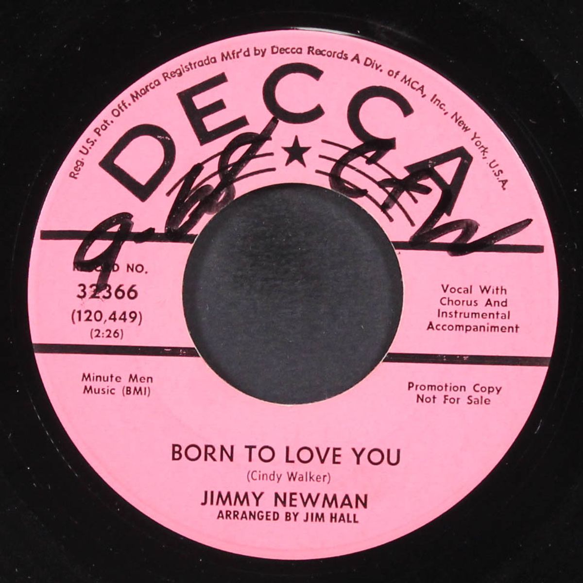 born to love you / carmelita by JIMMY NEWMAN