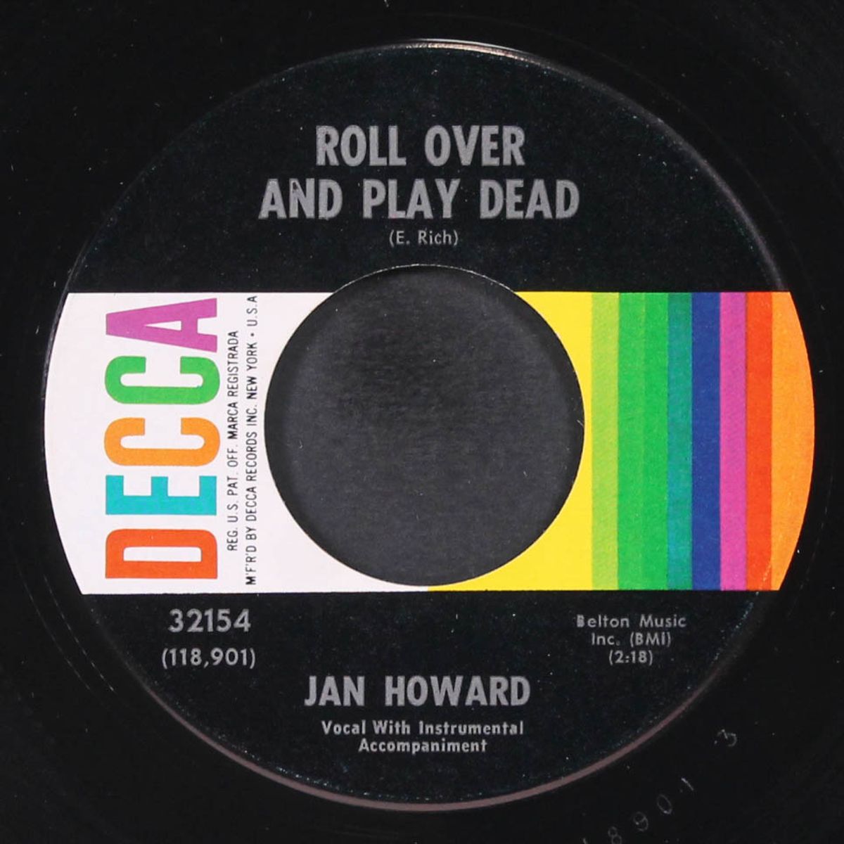 roll over and play dead / you and me and tears and roses by JAN HOWARD