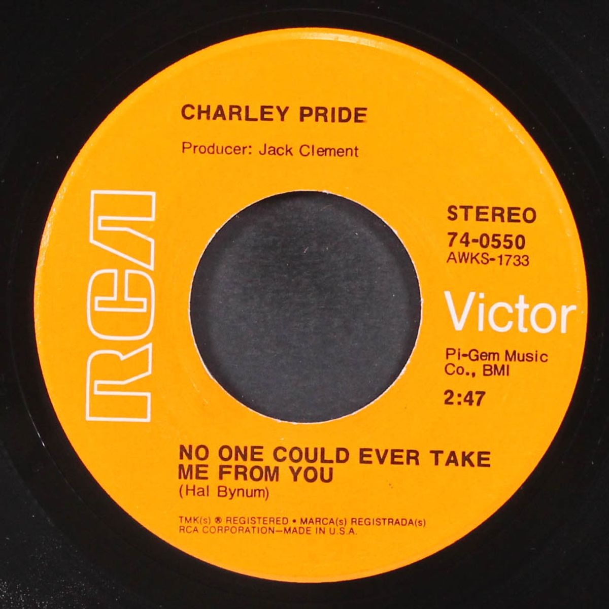 kiss an angel good morning' by CHARLEY PRIDE
