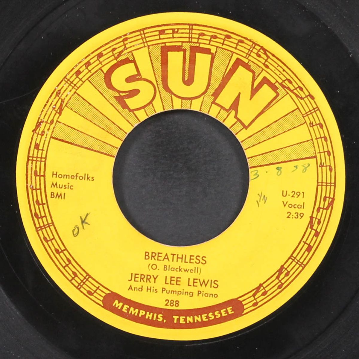 breathless / down the line by JERRY LEE LEWIS