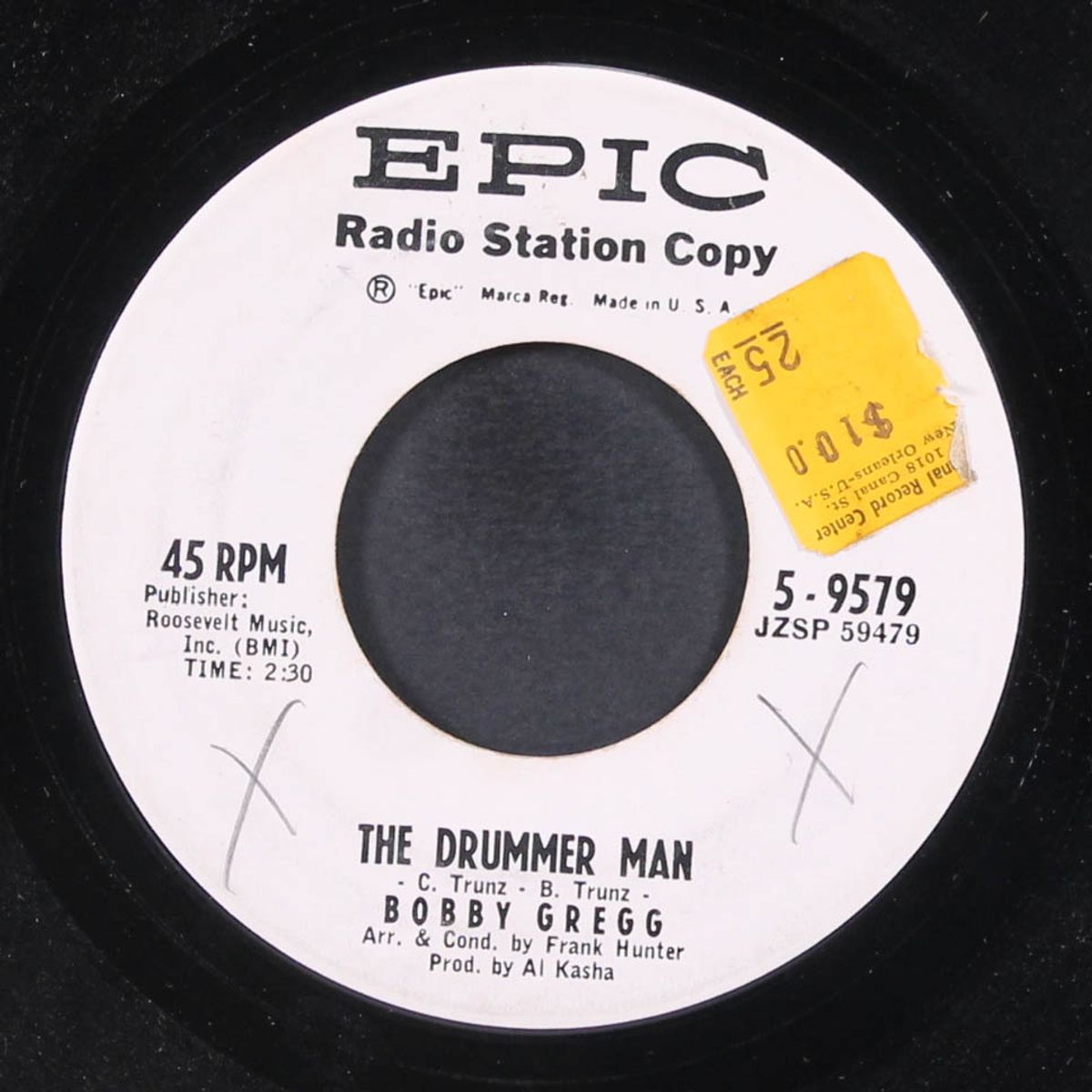 walk on / the drummer man by BOBBY GREGG