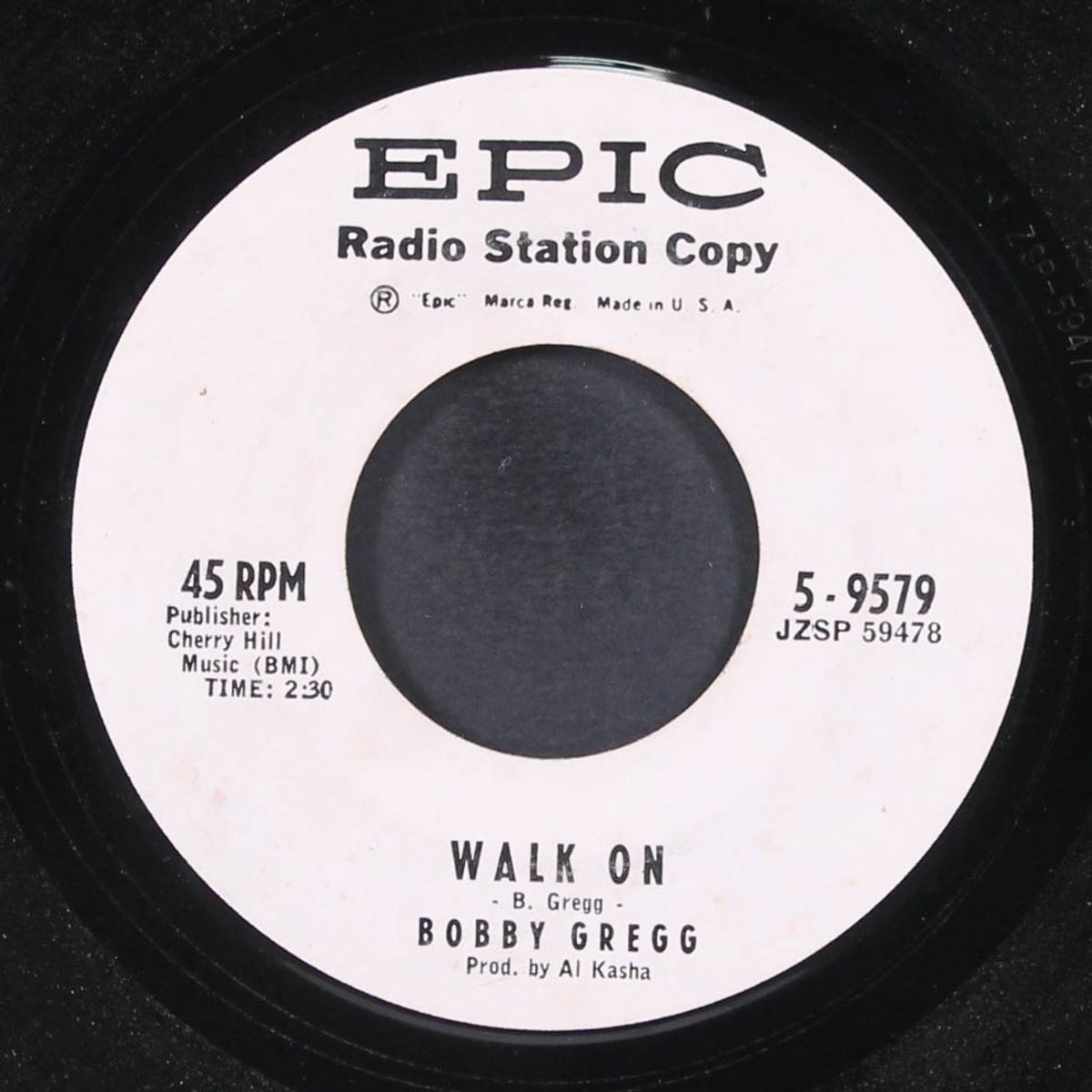 walk on / the drummer man by BOBBY GREGG