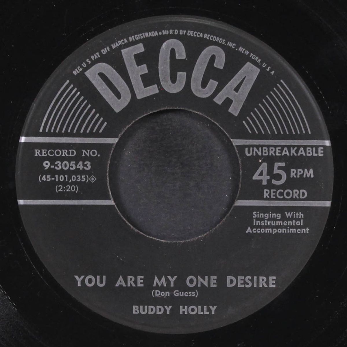 love me / you are my one desire by BUDDY HOLLY