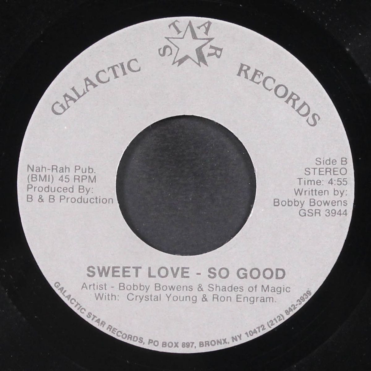sweet love, so good / scratch it by BOBBY BOWENS & SHADES OF MAGIC