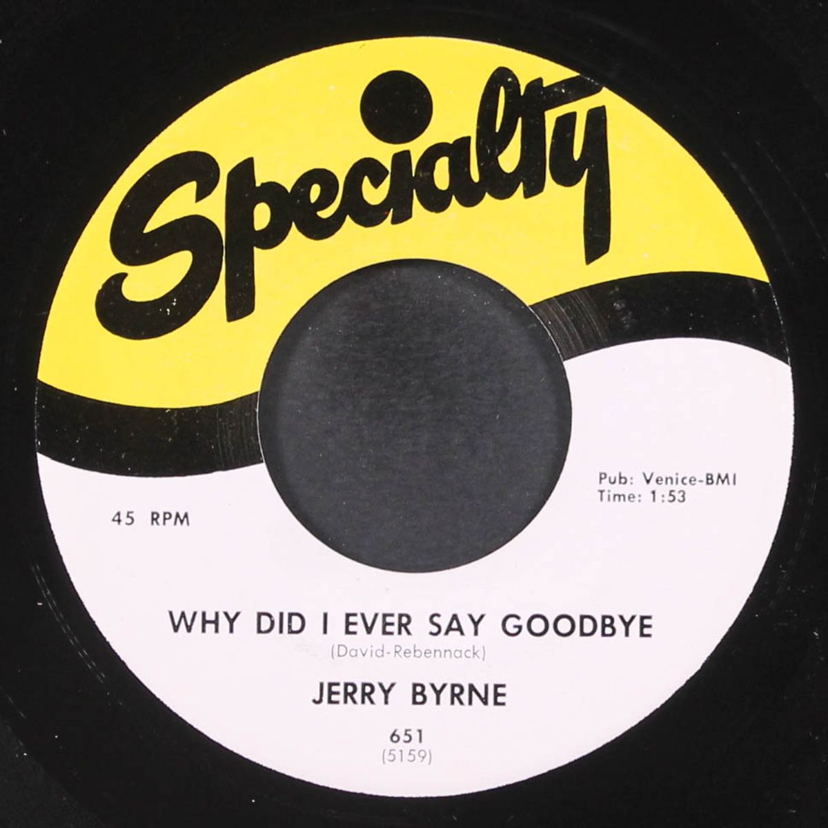 why did i ever say goodbye / you know i love you so by JERRY BYRNE