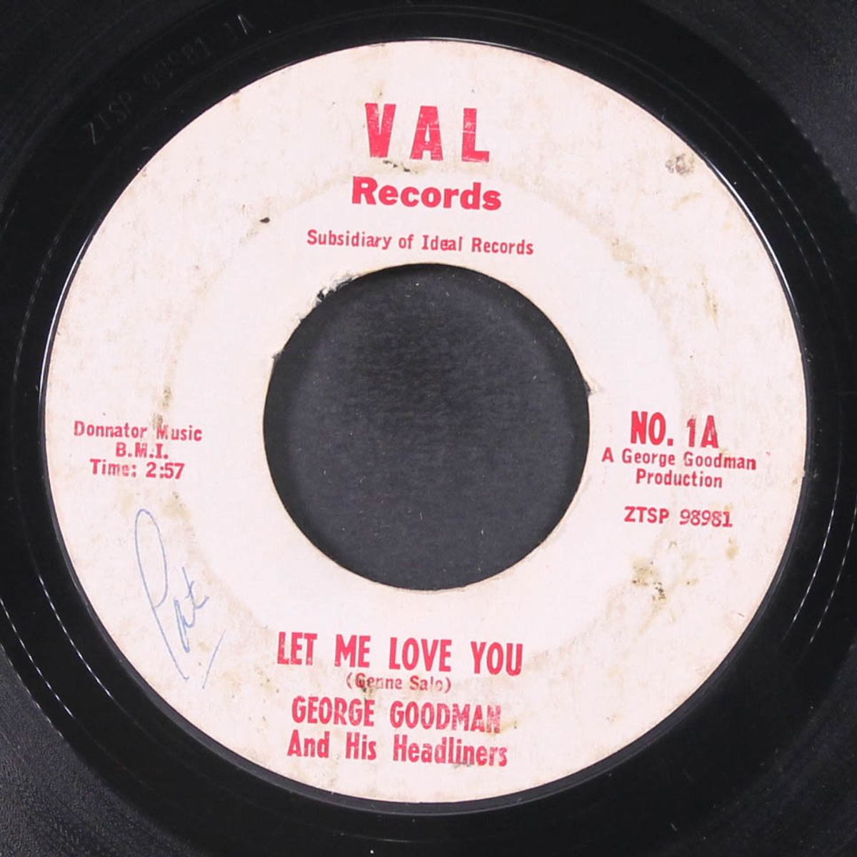 let me love you / let me love you by GEORGE GOODMAN & HEADLINERS