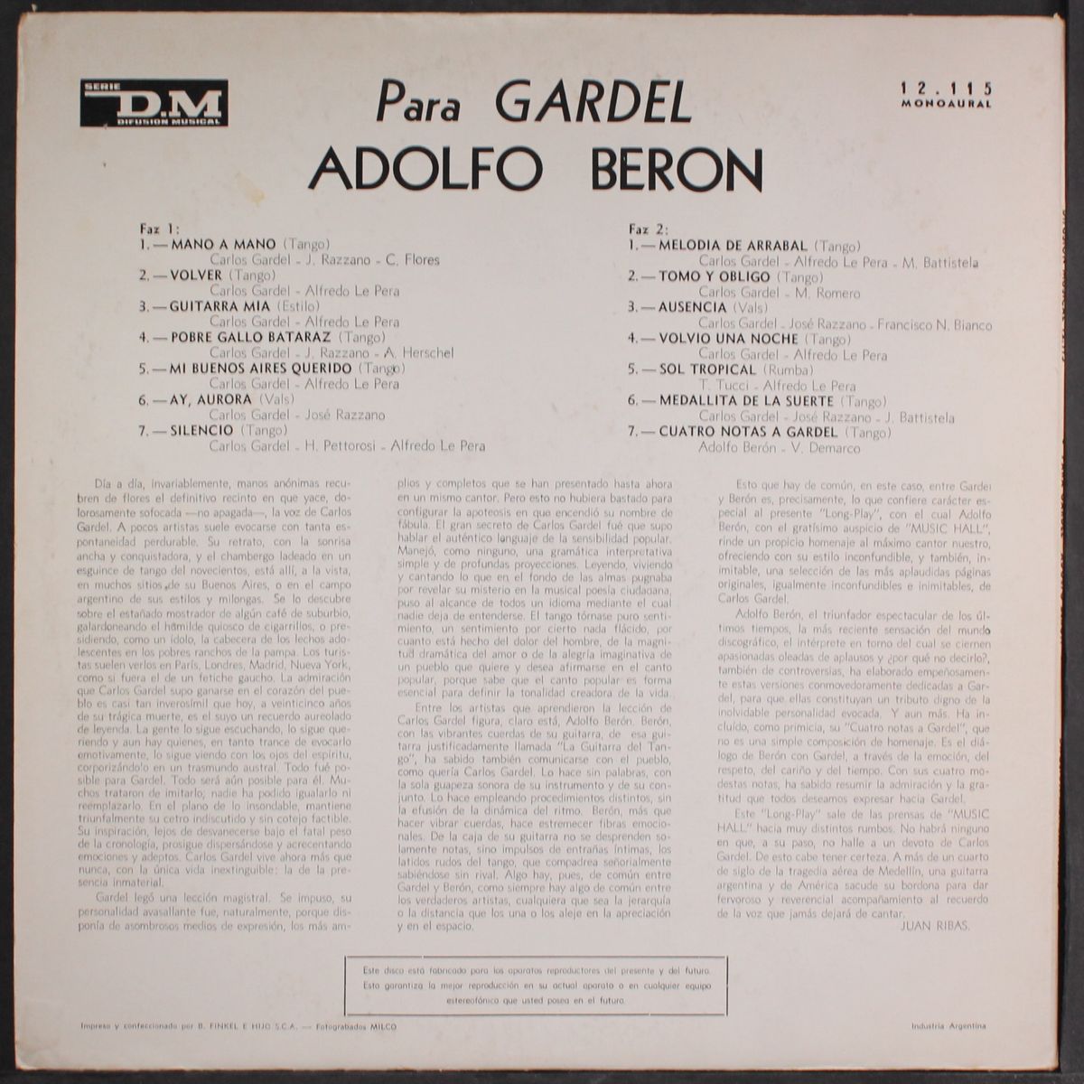 para gardel by ADOLFO BERON
