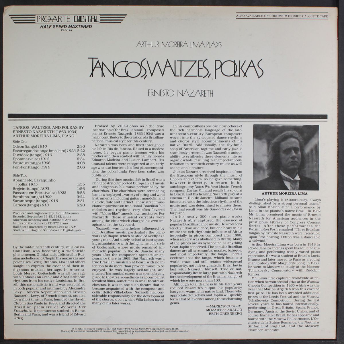 tangos, waltzes, and polkas by ARTHUR MOREIRA LIMA