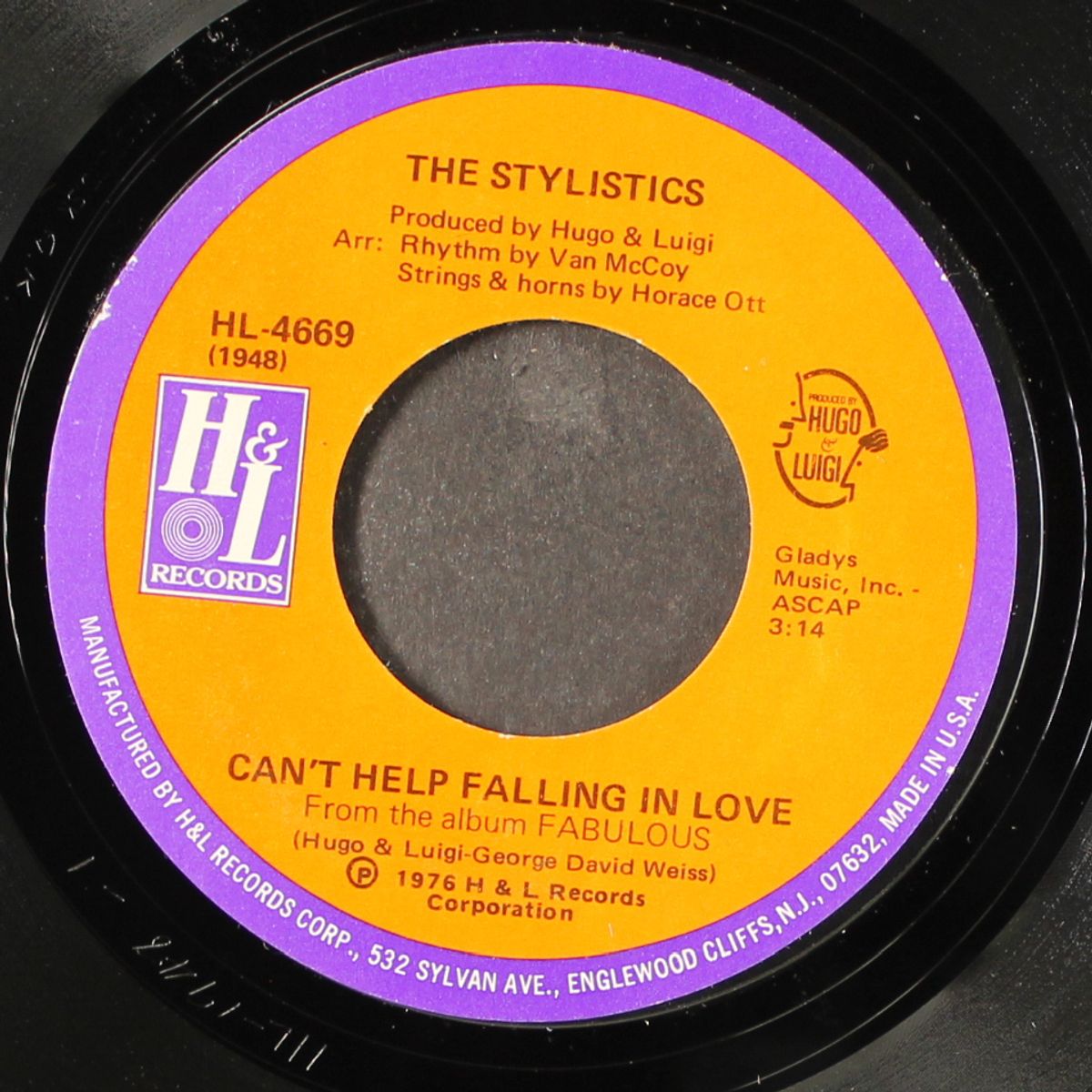can't help falling in love / jenny by STYLISTICS