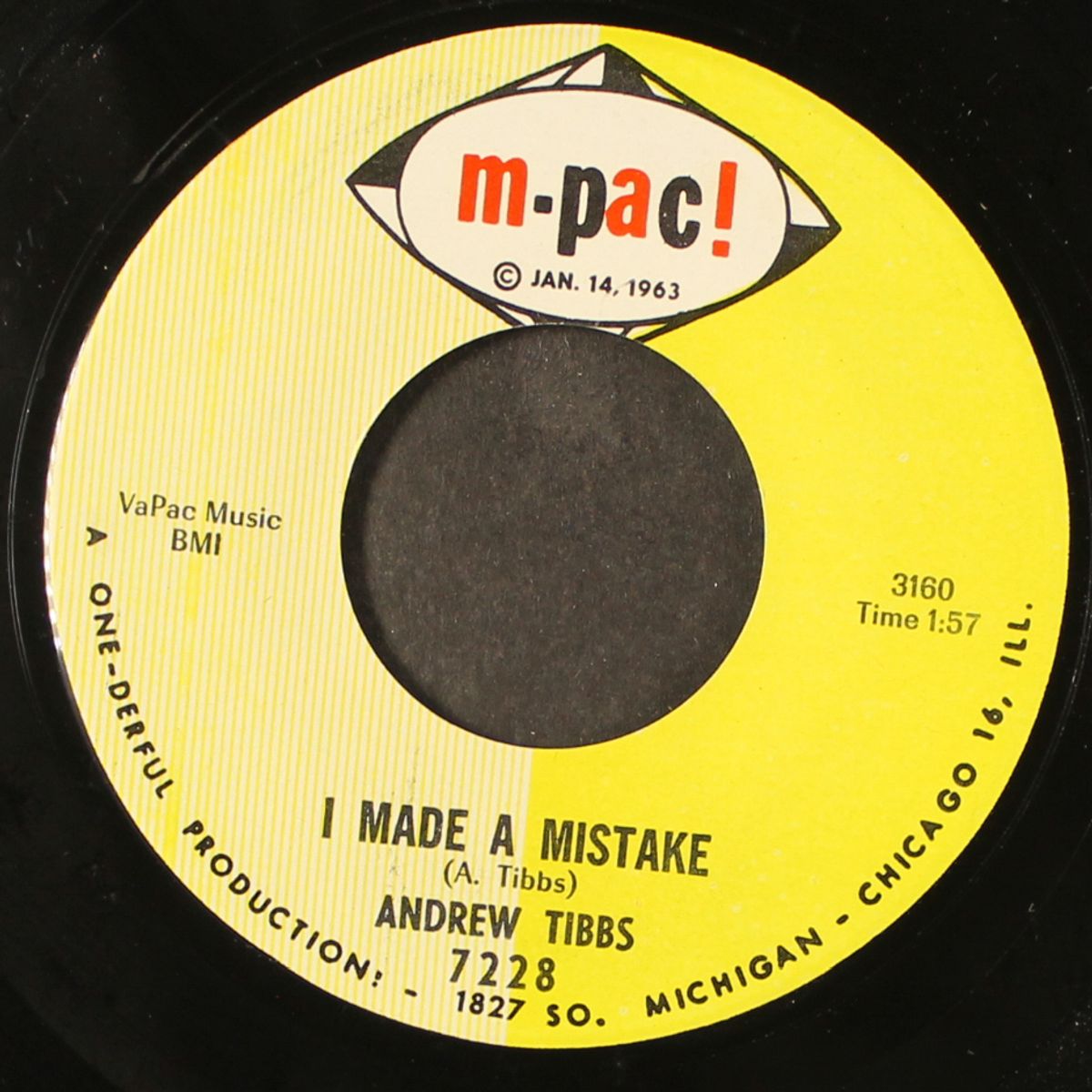 stone hearted woman / i made a mistake by ANDREW TIBBS