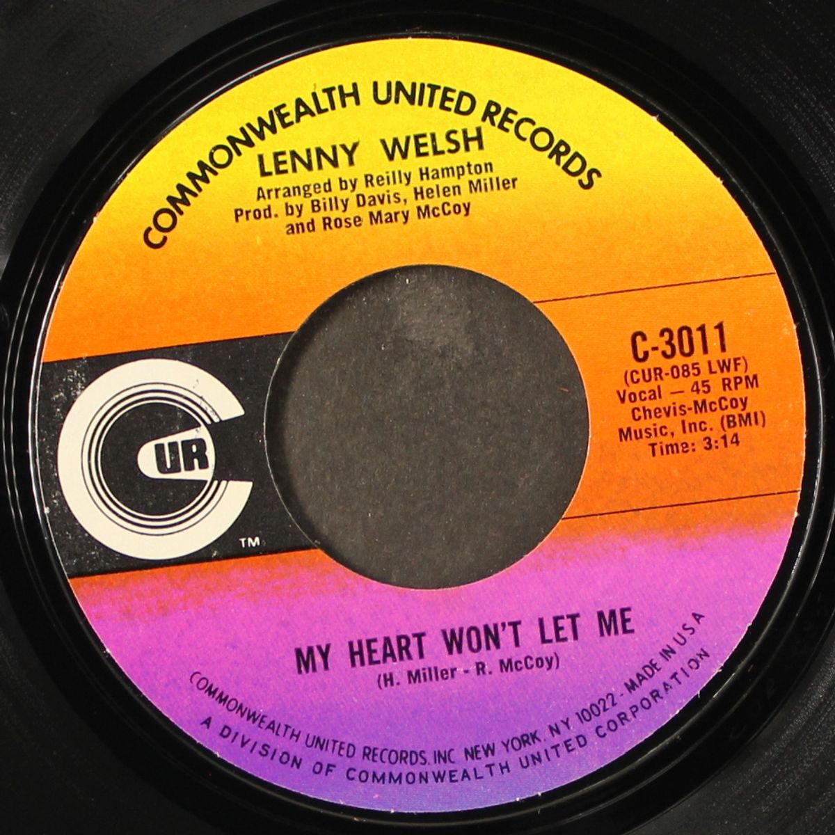 to be loved, glory of love / my heart won't let me by LENNY WELCH