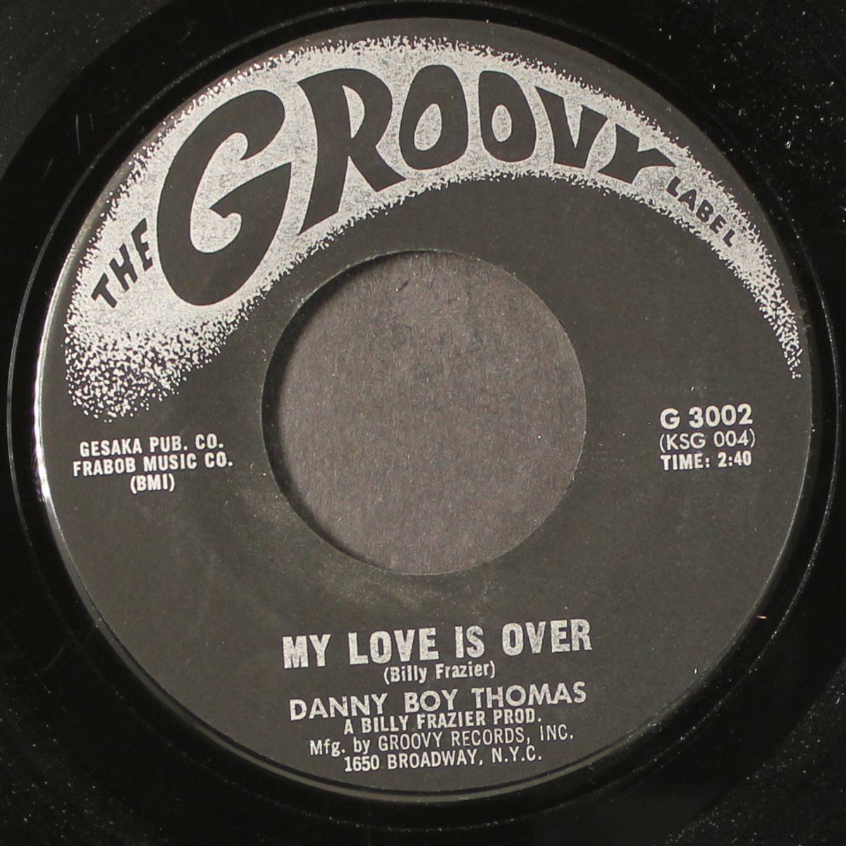 my love is over / have no fear by DANNY BOY THOMAS