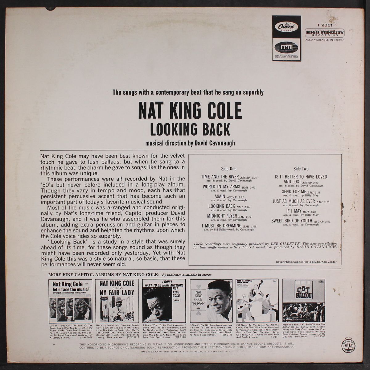 looking back by NAT KING COLE