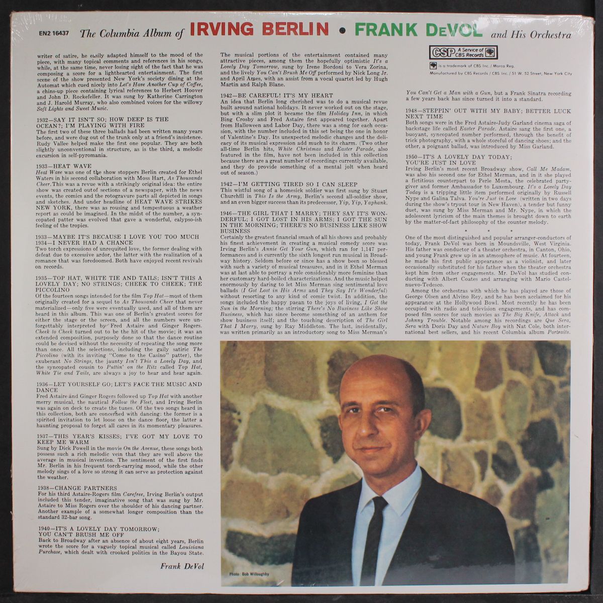 irving berlin by FRANK DEVOL