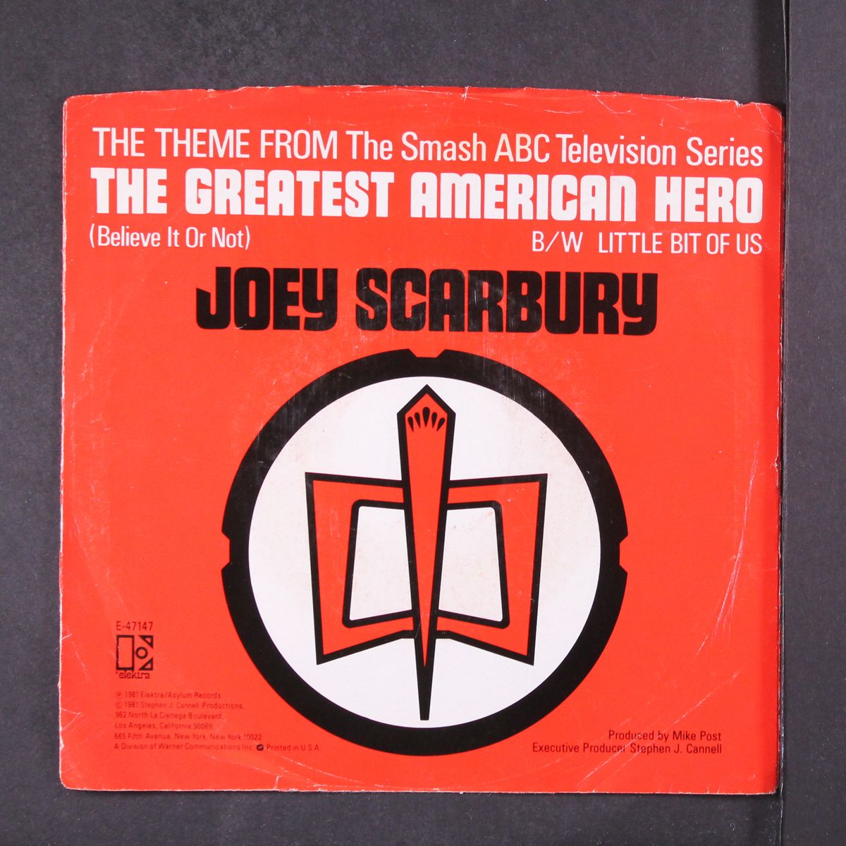 greatest american hero / little bit of us by JOEY SCARBURY