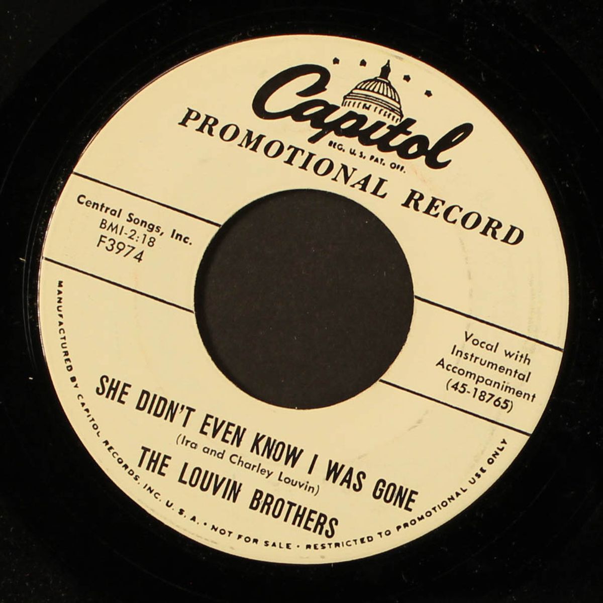 my baby came back / she didn't even know i was gone by LOUVIN BROTHERS